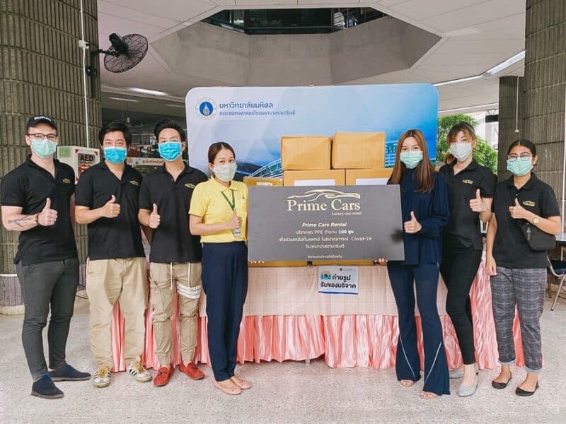 ผู้ให้บริการเช่ารถหรูช่วยเหลือสังคมช่วง Covid-19 บริจาค PPE
