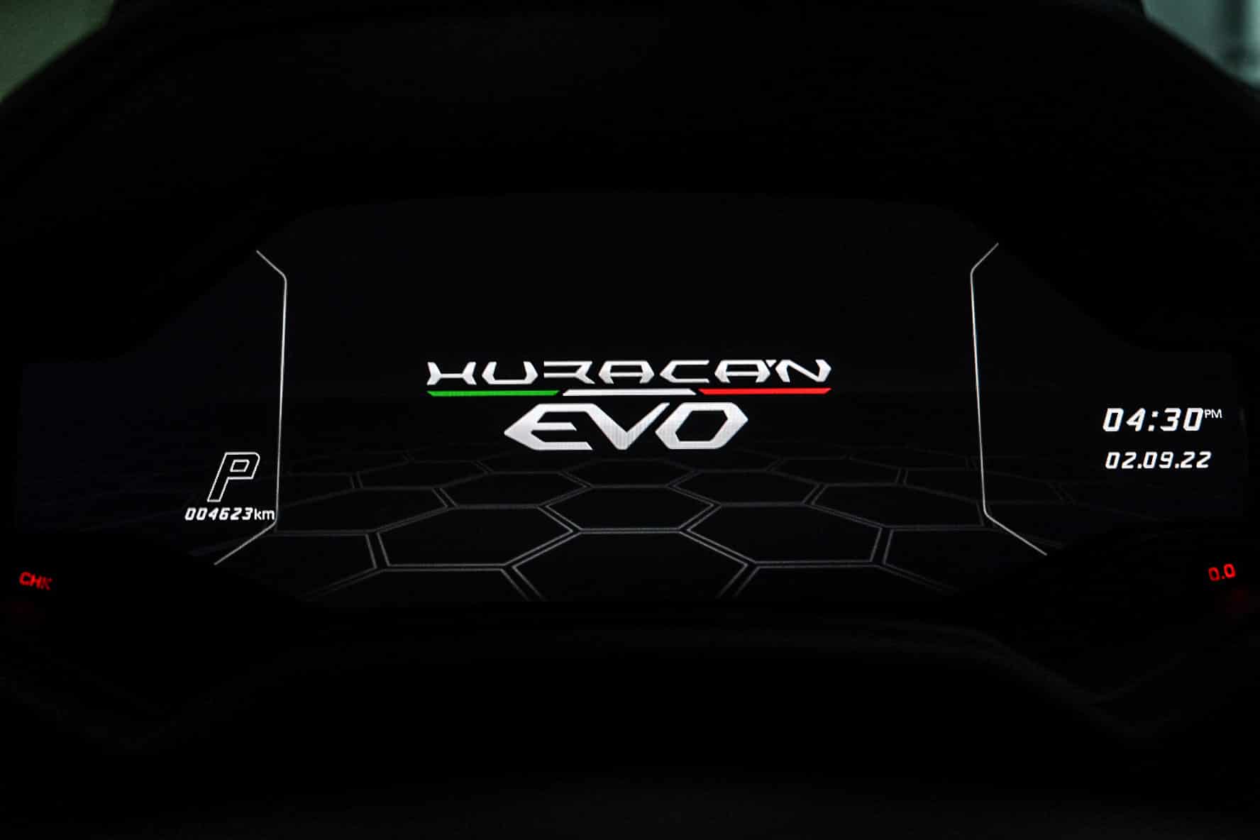 Welcome Screen ของ Lamborghini Huracan EVO