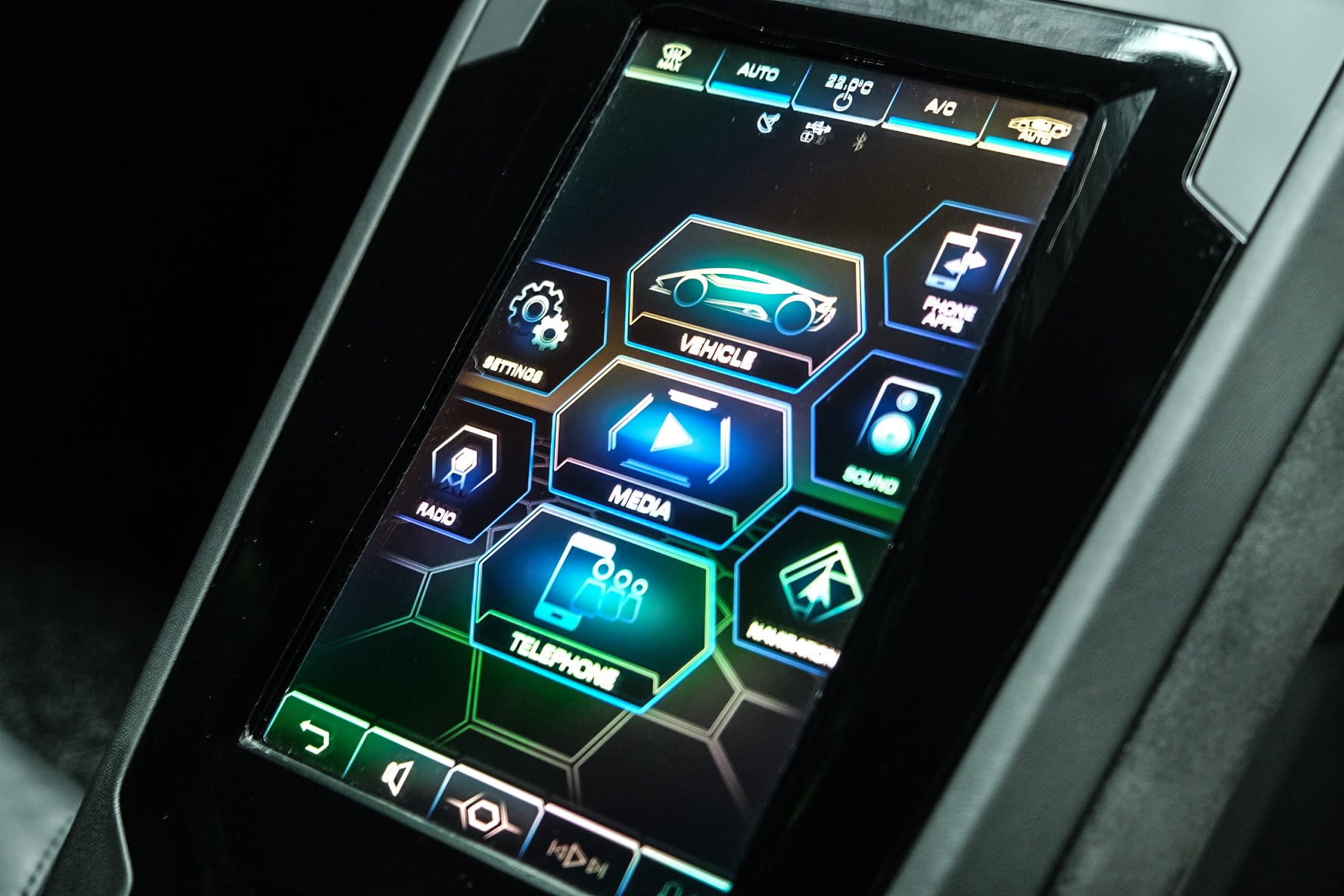 หน้าจอ Center Screen แบบใหม่ของ Lamborghini Huracan EVO