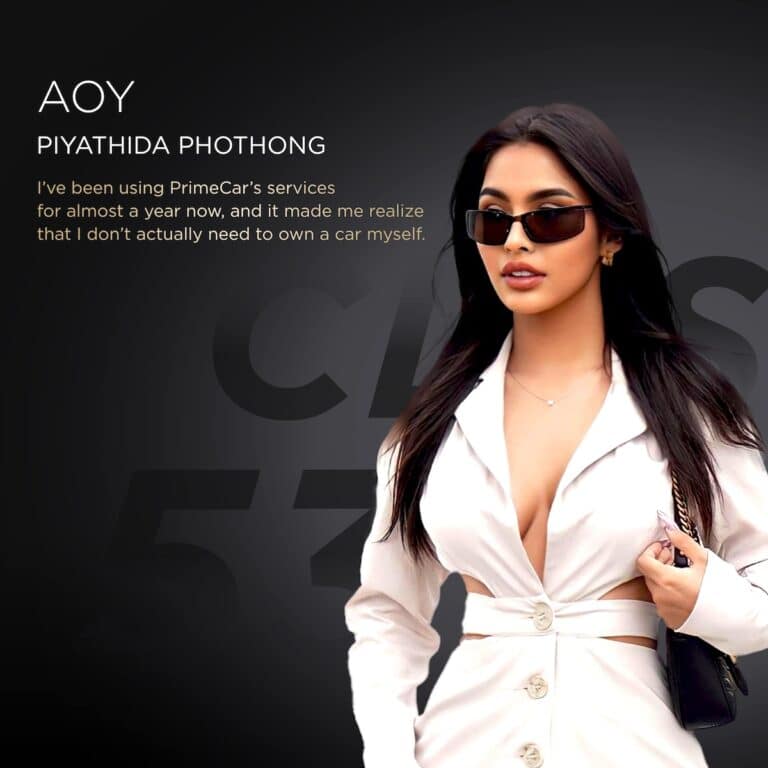ออย ปิยธิดา มิสแกรนด์เช่ารถหรูกับ Prime Cars