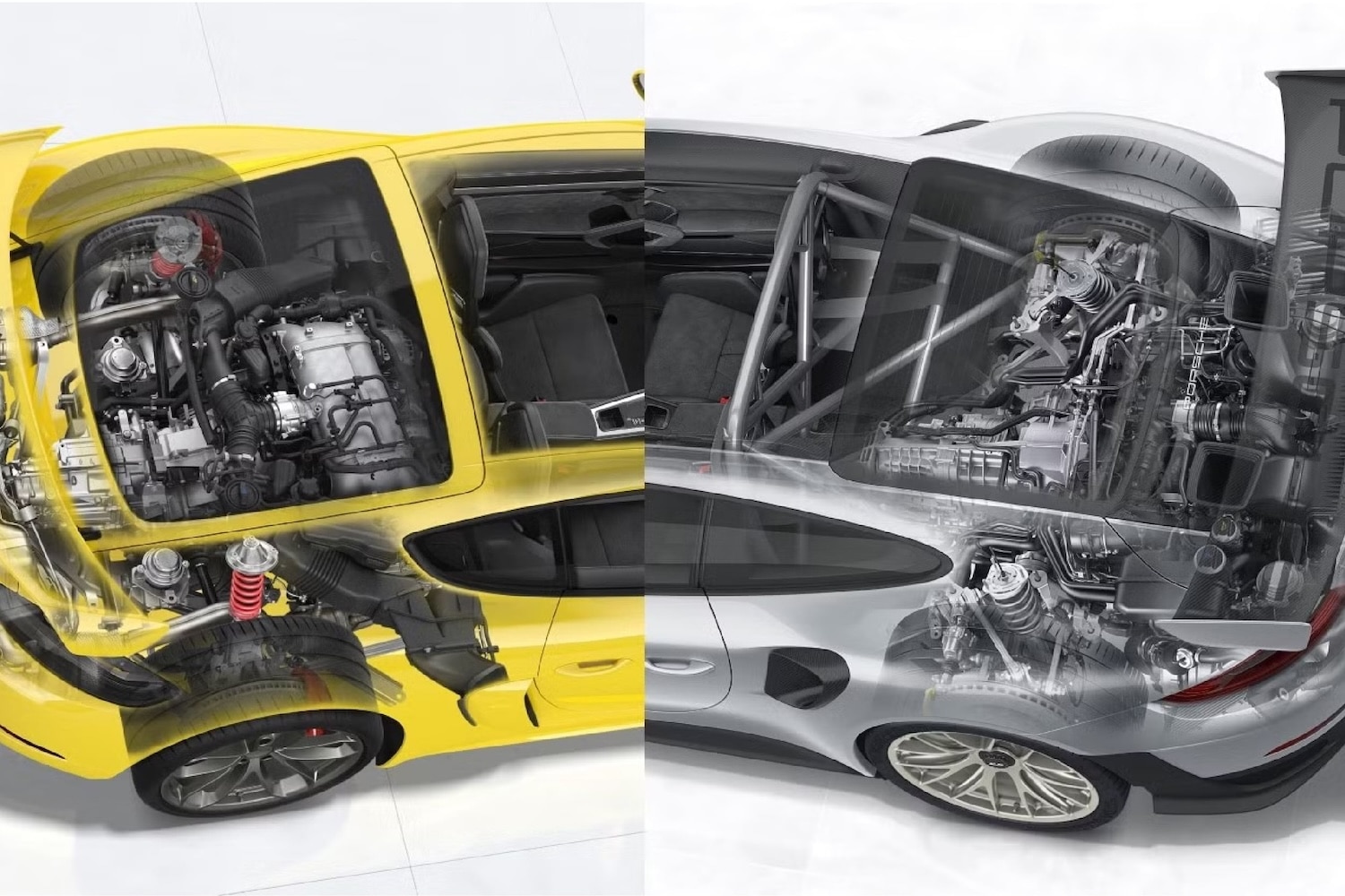 เครื่องยนต์ BOXER วางกลางของ Porsche 718 และเครื่องยนต์วางหลังของ Porsche 911