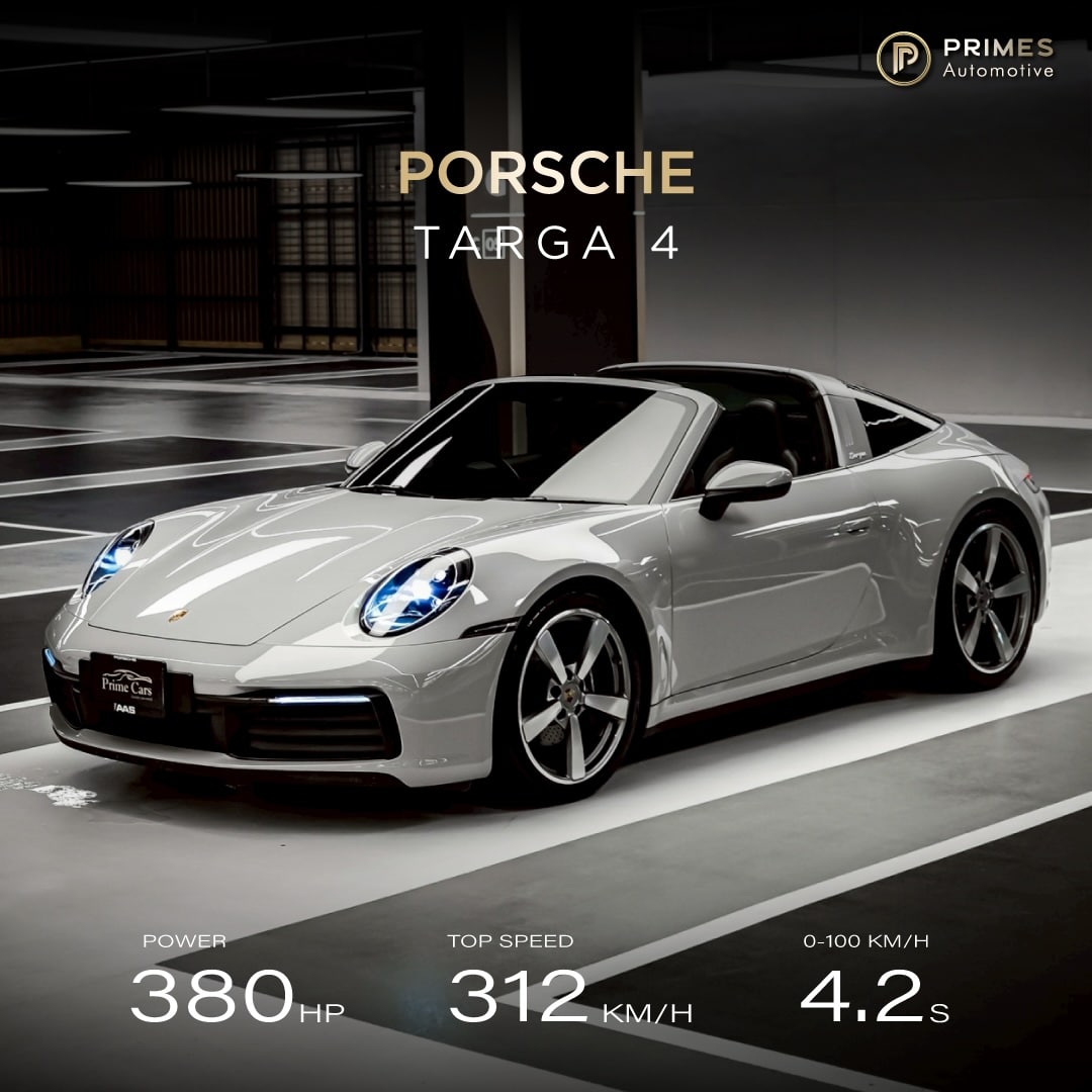 Porsche 911 Targa 4 992 rental Thailand hotel