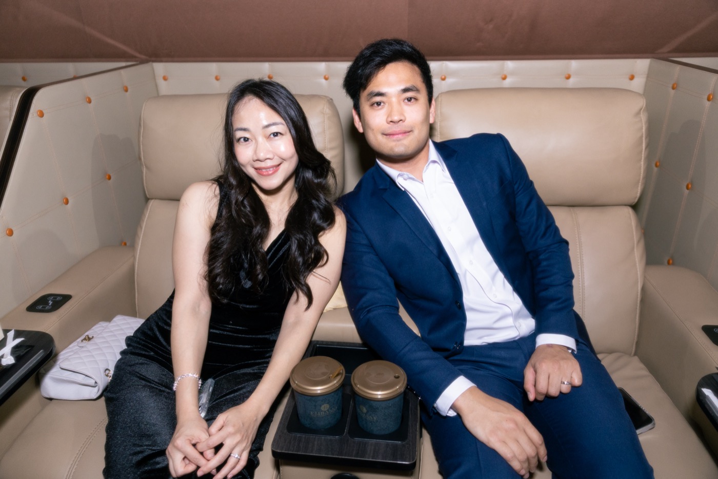 แขก VIP บน Cocoon Seat Embassy Diplomat Screens งาน Trip.com x Prime Cars Rental Launch Event เช่าซุปเปอร์คาร์ไทย