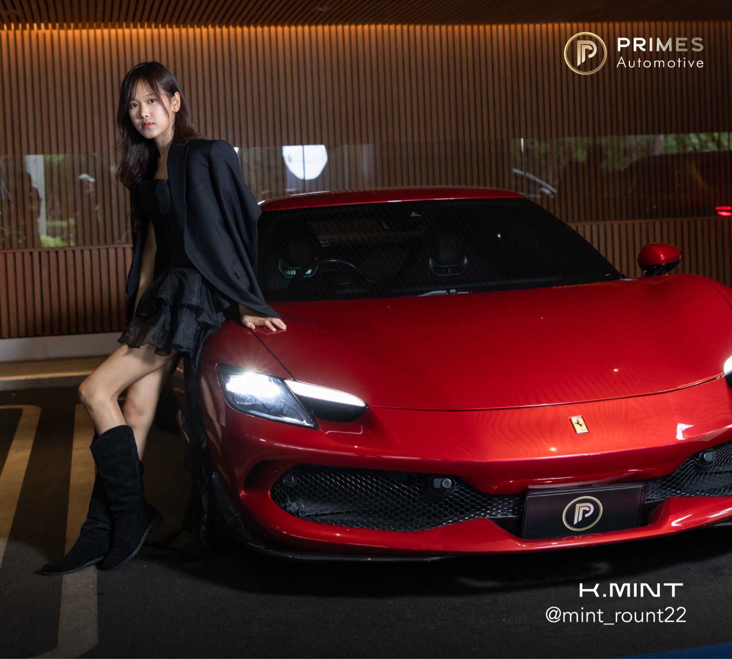 K.MINT มิ้น สุกานดา @mint_rount22 Route22 กับ Ferrari 296 GTB Prime Cars Rental Trip.com เช่าซุปเปอร์คาร์