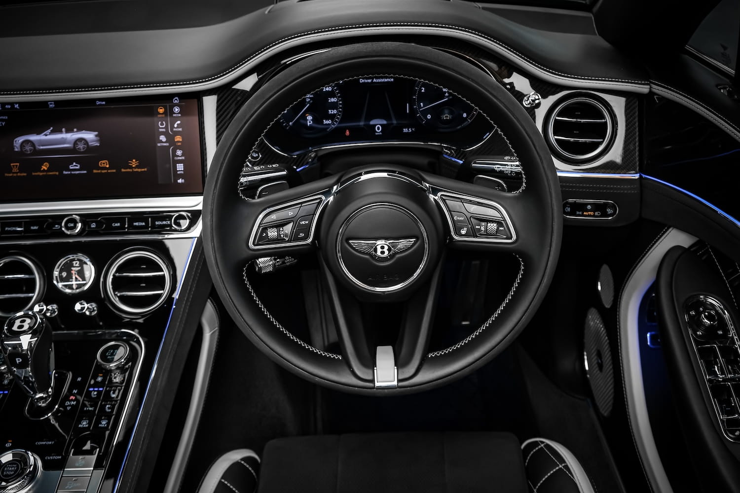 พวงมาลัย Bentley Continental GT Speed — Sport Steering Wheel หนัง Perforated Heated | Bentley GT Speed sport steering wheel perforated leather heated
