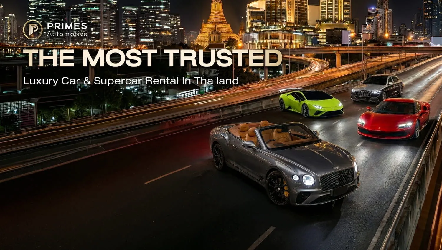 Luxury Car Rental Bangkok Thailand — Ferrari, Lamborghini, Rolls-Royce, Bentley | Prime Cars Rental