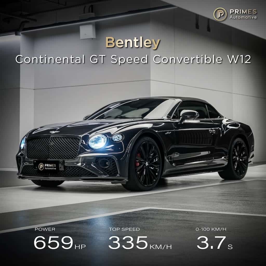 Bentley Continental GT Speed W12 convertible luxury car rental in Bangkok, Thailand