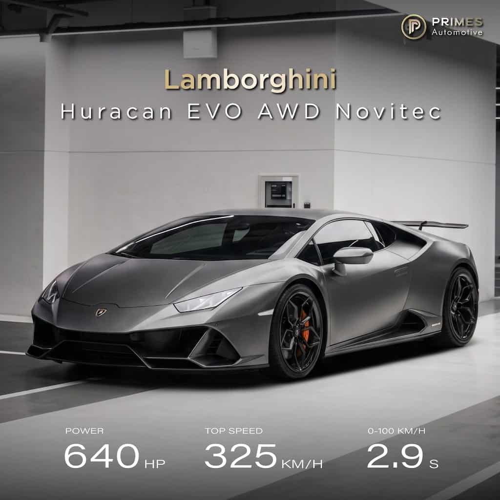 Lamborghini Huracán EVO AWD with Novitec body kit supercar rental in Bangkok, Thailand
