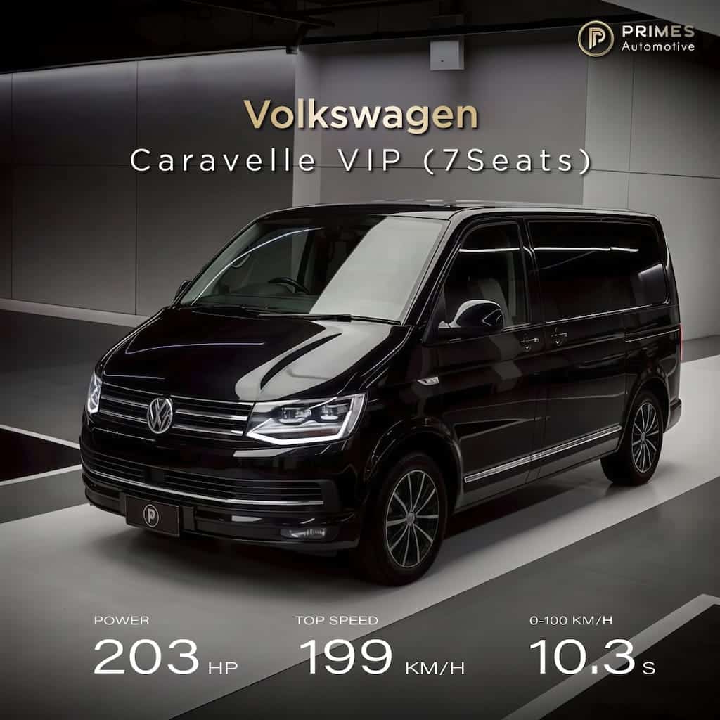 Volkswagen Caravelle Comfort Line VIP luxury passenger van rental in Bangkok, Thailand
